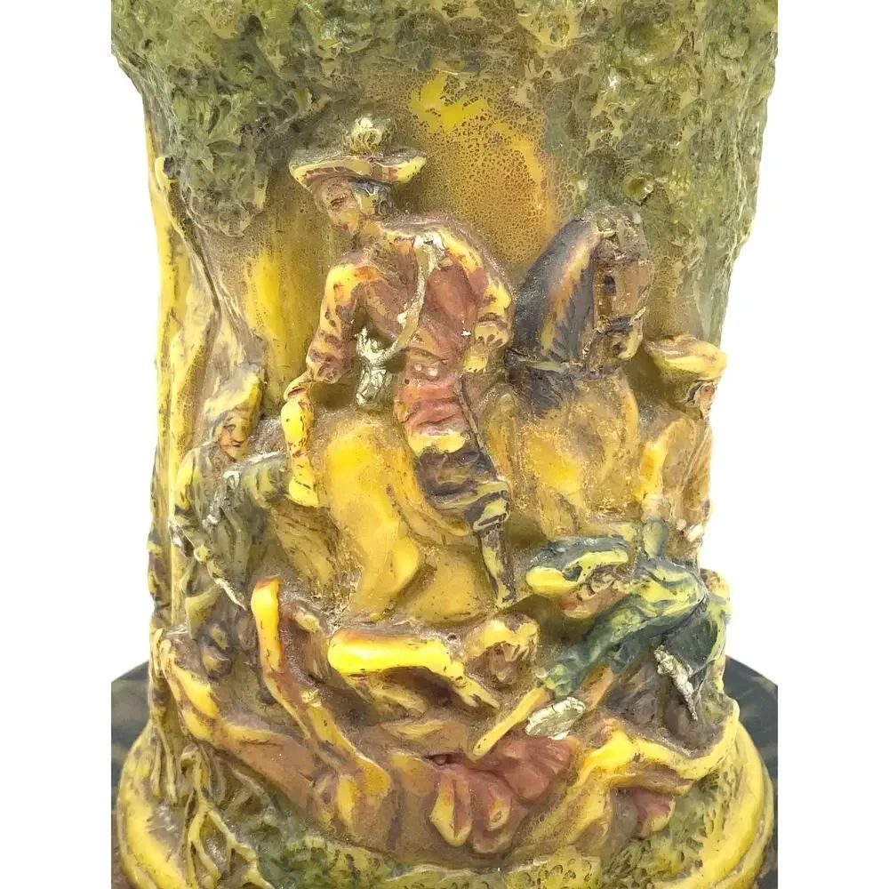 Vintage German Hand Carved Candle Johann Gunter Walldurn Badencast‎ candle stand